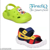 Green EVA Firstcliq Super Panda Crocs for kids, comfortable & breathable pairs